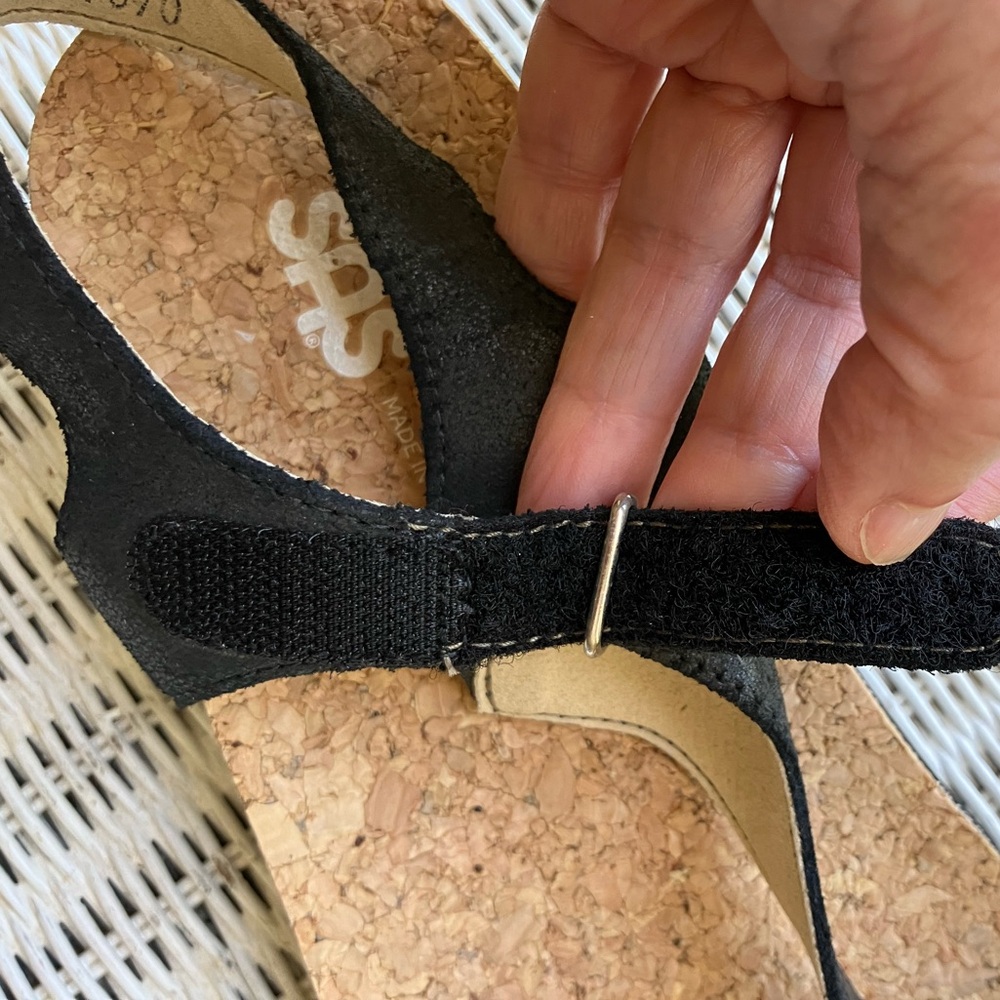 SAS Marina T Strap thong wedge sandal back strap leather granola minimalist 10 M - Picture 6 of 9